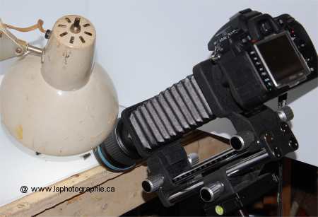 Photo d'un soufflet pour la macrophotographie, ou bellows
