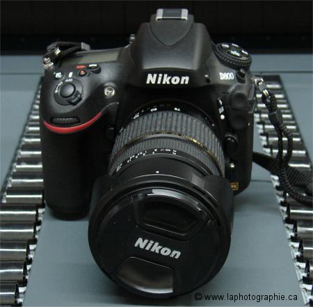 Photo d'un appareil photo Nikon D800 de format FX