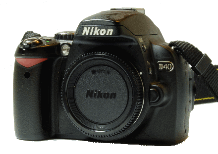 Photo d'un appareil photo reflex Nikon D40