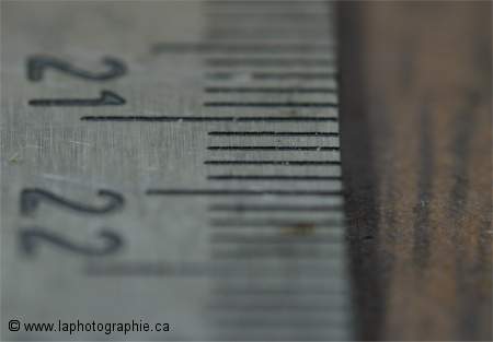 On test l'autofocus avec une graduation
