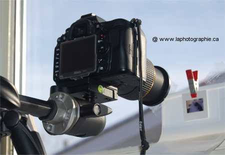 Photo de l'installation pour photographier des diapositives
